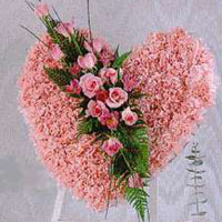 kalp pano karankil ve güller   Bitlis internetten çiçek siparişi 