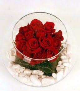 Cam fanusta 11 adet kırmızı gül  Bitlis çiçek gönderme 