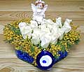 9 adet beyaz gül oyuncak  Bitlis internetten çiçek siparişi 
